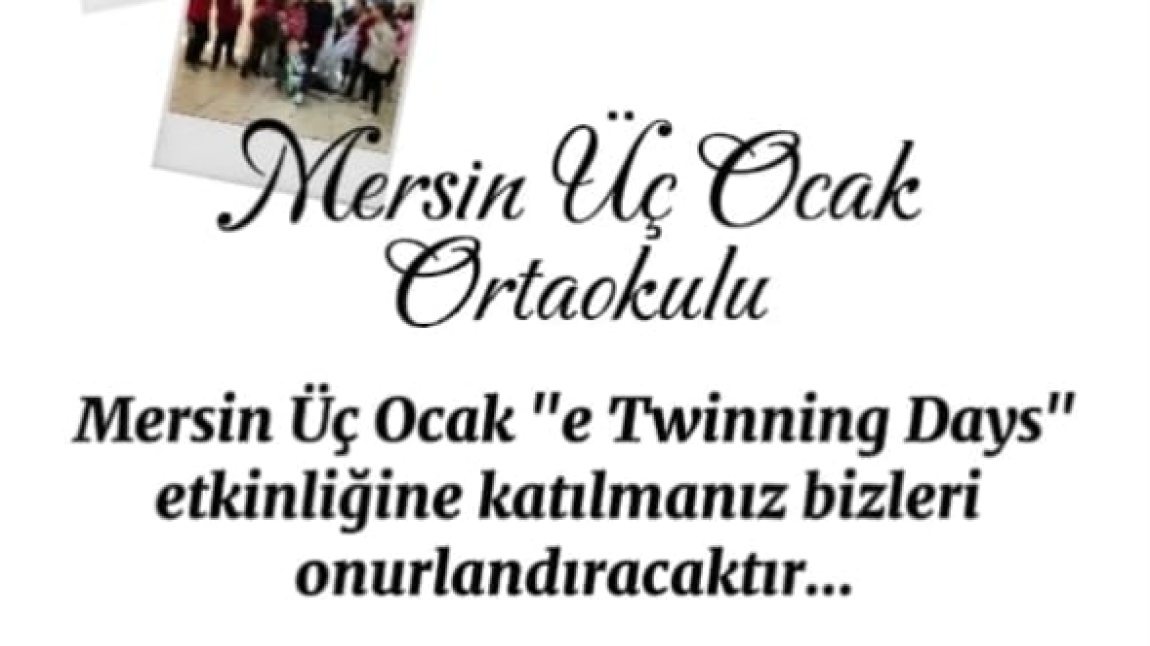 ETWINNING DAYS ETKİNLİK DAVETİ